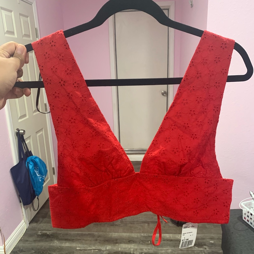 Forever 21 red crop top